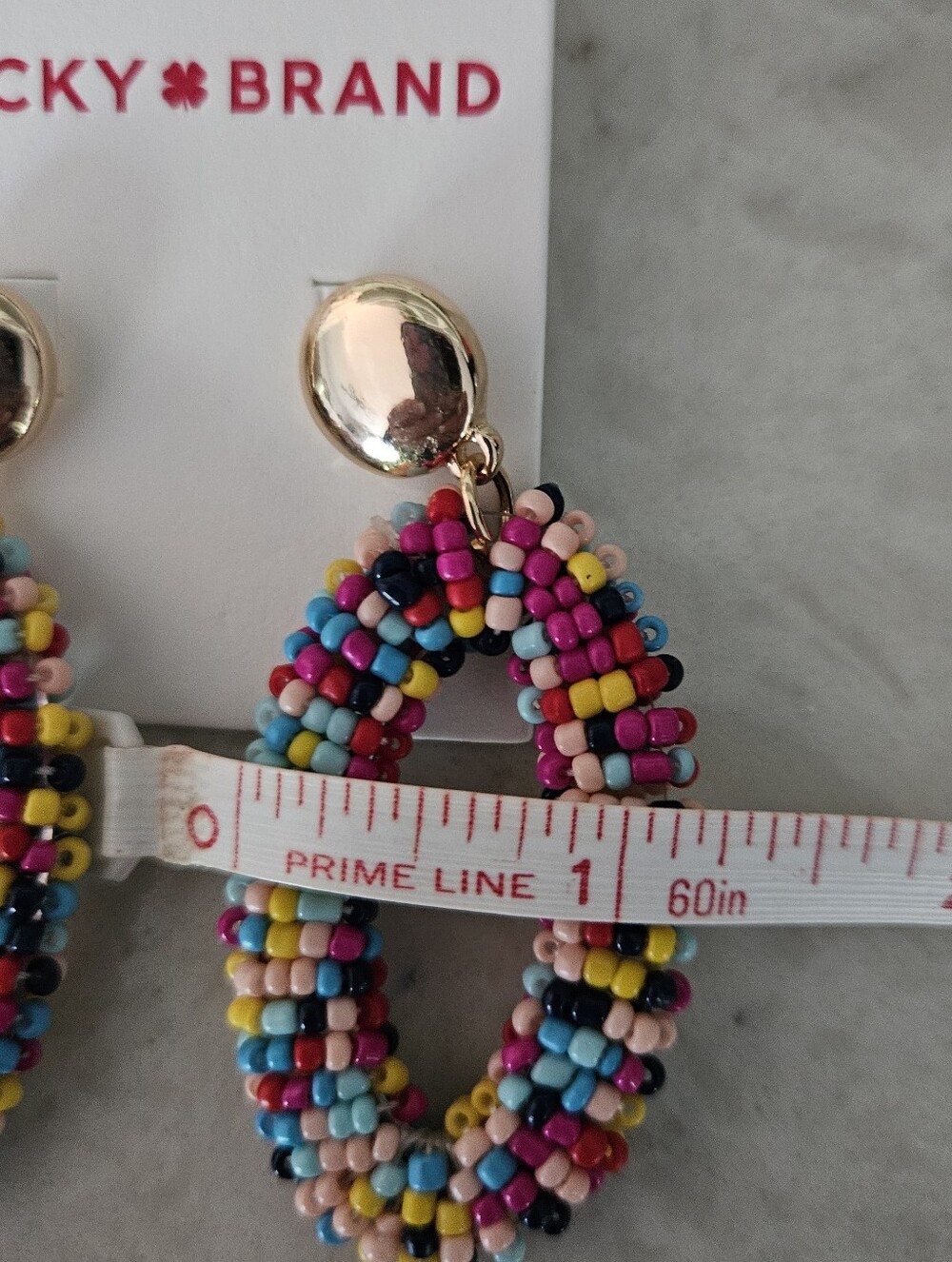 Lucky Brand Gold-Tone Beaded Earrings, NEW - GIFTABLE! - Picture 4 of 4